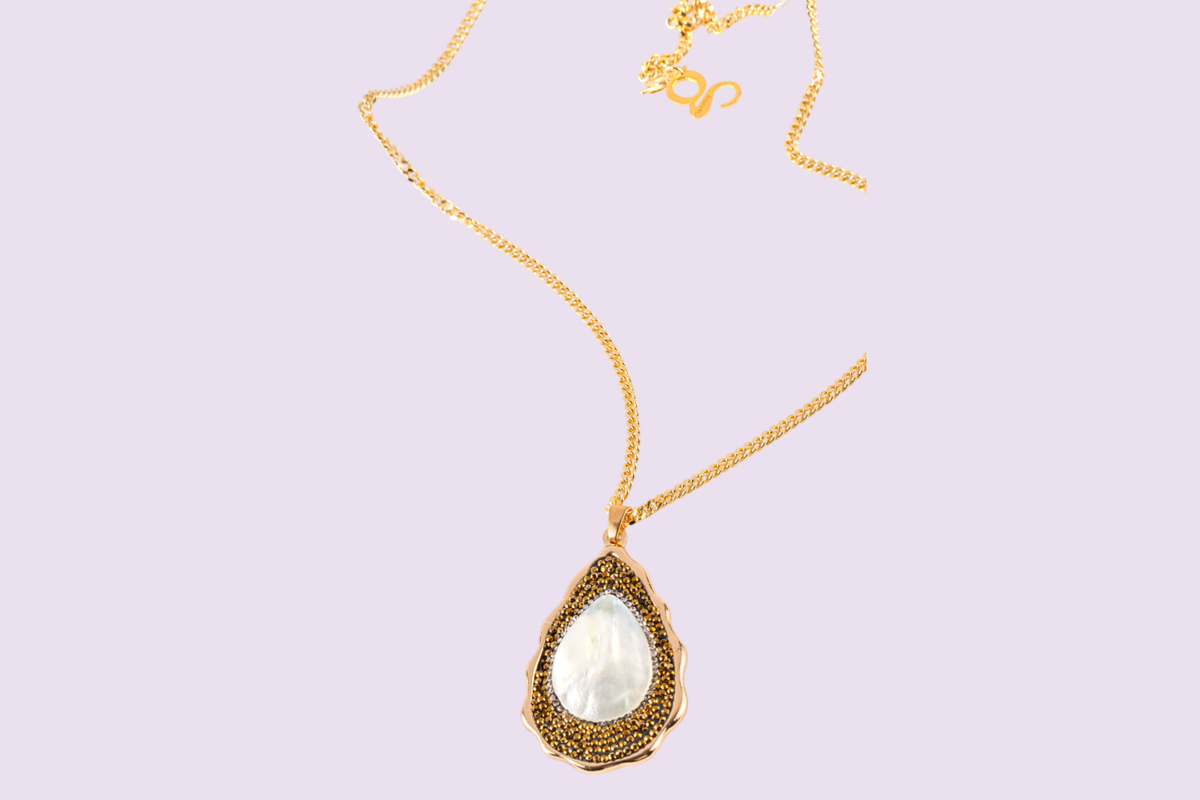 pearly tear necklace
